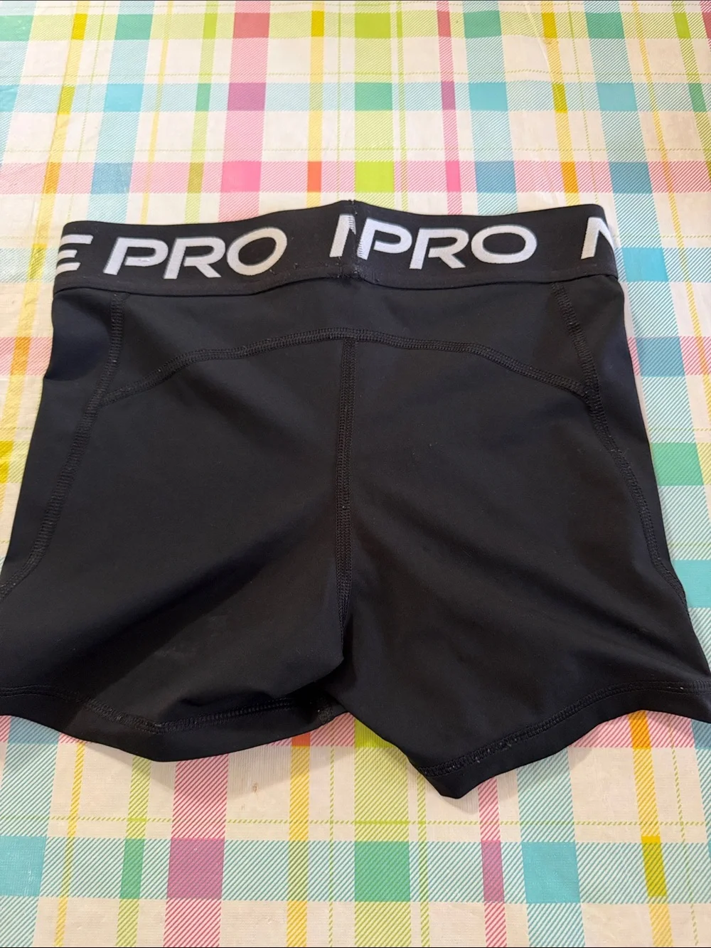 Nike Black Women's Pro Running Compression Shorts with Branded Waistband XS